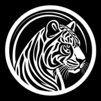 Ocelot - Black and White Isolated Icon - illustration vector