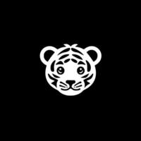 Tigre bebé - minimalista y plano logo - ilustración vector