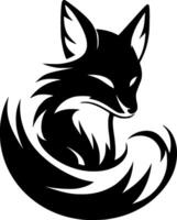 Fox, Minimalist and Simple Silhouette - illustration vector