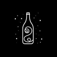 botella, minimalista y sencillo silueta - ilustración vector