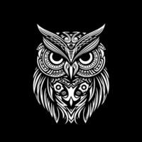 Owl, Minimalist and Simple Silhouette - illustration vector