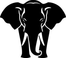 Elephant, Minimalist and Simple Silhouette - illustration vector