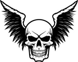 Skull With Wings - High Quality Logo - illustration ideal for T-shirt graphic vector