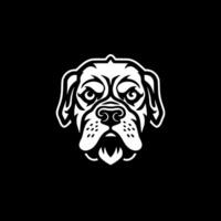 perro, negro y blanco ilustración vector