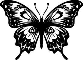 Butterfly, Black and White illustration vector