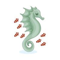 Illustration of seahorse vector