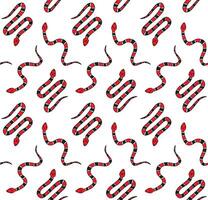 seamless pattern of hand drawn snake vector
