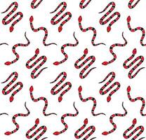 seamless pattern of hand drawn snake vector