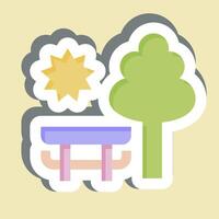 Sticker Park. related to Photos and Illustrations symbol. simple design illustration vector