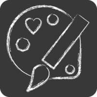 Icon Art. related to Photos and Illustrations symbol. chalk Style. simple design illustration vector