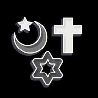 Icon Religion. related to Photos and Illustrations symbol. glossy style. simple design illustration vector