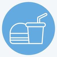 Icon Food and Drink. related to Photos and Illustrations symbol. blue eyes style. simple design illustration vector