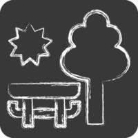 Icon Park. related to Photos and Illustrations symbol. chalk Style. simple design illustration vector