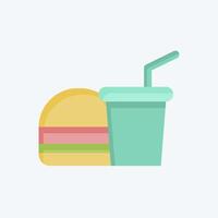 icono comida y beber. relacionado a fotos y ilustraciones símbolo. plano estilo. sencillo diseño ilustración vector