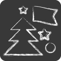 Icon Holidays. related to Photos and Illustrations symbol. chalk Style. simple design illustration vector