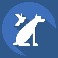 Icon Animals. related to Photos and Illustrations symbol. long shadow style. simple design illustration vector