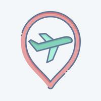 Icon Travel. related to Photos and Illustrations symbol. doodle style. simple design illustration vector