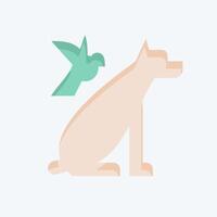 Icon Animals. related to Photos and Illustrations symbol. flat style. simple design illustration vector