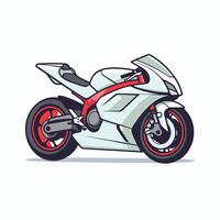 linda kawaii mini motocicleta diseño vector