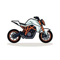Flat cartoon illustration of motorbike vector
