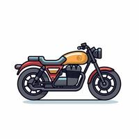 Clásico motocicleta plano diseño vector