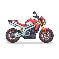 Flat cartoon illustration of motorbike vector