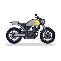 Clásico motocicleta plano diseño vector