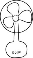 Continuous line drawing of a home fan. illustration vector