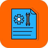 Technical Support Filled Orange background Icon vector