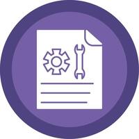 Technical Support Glyph Multi Circle Icon vector