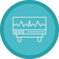 Cardiogram Line Multi Circle Icon vector