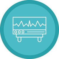 Cardiogram Line Multi Circle Icon vector