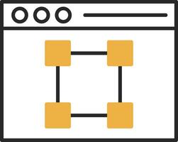 Text Editor Skined Filled Icon vector