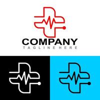 health service medical logo design symbol icon illustration vector