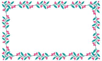 Beautiful wreath flowers design for card on white background vector