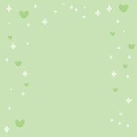 valentines day background with green hearts design vector