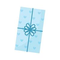 regalo caja con corazones en blanco antecedentes vector