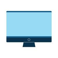 PC computer monitor.illustration of house elements. Cartoon style vector