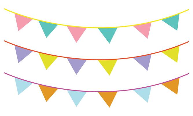 birthday event party bunting flag decoration