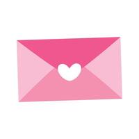 Message of love in envelope on table with notebook and gift vector