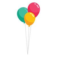 colorful balloon illustration on white vector