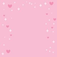 valentines day background with pink hearts design vector