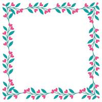 Beautiful wreath flowers design for card on white vector