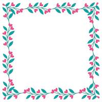 Beautiful wreath flowers design for card on white vector