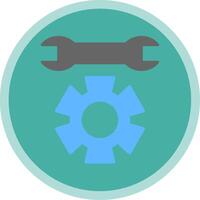 Technical Support Flat Multi Circle Icon vector