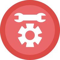 Technical Support Glyph Multi Circle Icon vector