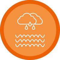 Flood Line Multi Circle Icon vector