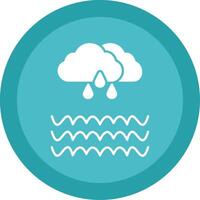 Flood Glyph Multi Circle Icon vector