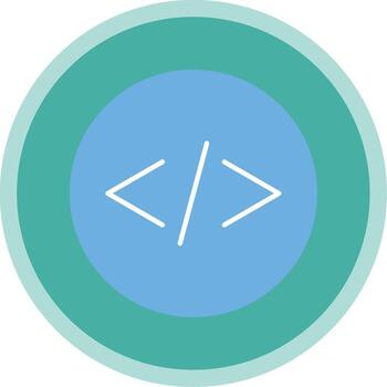 Coding Flat Multi Circle Icon vector