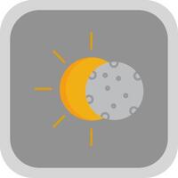 Solar Flat Round Corner Icon vector